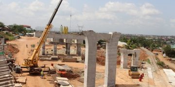 Pokuase Project Progressing Some of the completed pierscolumnsat the site Photo Anita Nyarko Yirenkyi