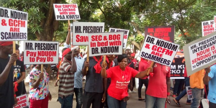 Aggrieved customers of collapsed Fund Management firms arrested for picketing at Finance Ministry 1 gold coast 750x375 1
