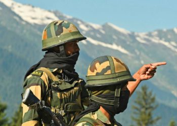 Tensions run high as India accuses China of “border violation” 2 Indian soldiers guard a highway leading towards Leh in Ladakh. Image credit: AFP