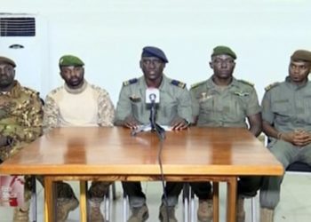 Mali Soldiers Promise New Elections after President’s Resignation 1 Mali military coup leaders appeared on state television to promise "peaceful transition."Image credit: AFP