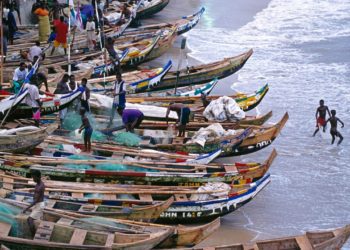 A Fishing Community in Ghana.
