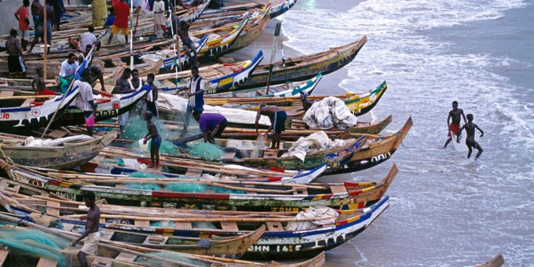 A Fishing Community in Ghana.