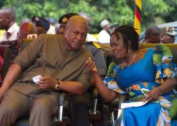 The People’s Manifesto: “Outside the Box Thinking”-NDC 3 John Mahama and Prof Jane Naana Opoku-Agyemang. Image credit: Primenews Gh