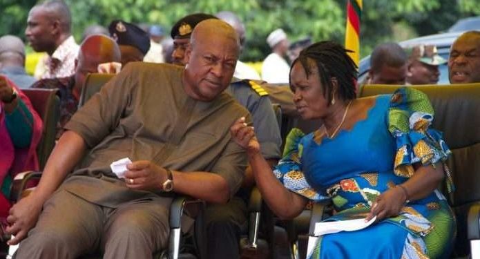 John Mahama and Prof Jane Naana Opoku-Agyemang. Image credit: Primenews Gh