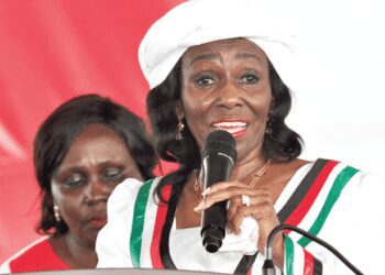 Former First Lady and Flagbearer of the NDP, Nana Konadu Agyeman- Rawlings