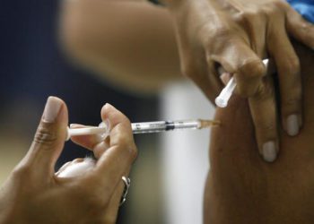 Phase B of Yellow Fever Vaccination To Start in Ho- GHS 3 A person is being vaccinated against yellow fever