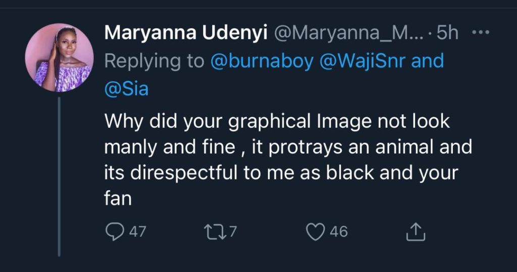 BURNA BOY FEATURED ON SIA'S 'HEY BOY' 6 not like