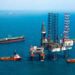 An offshore oil well