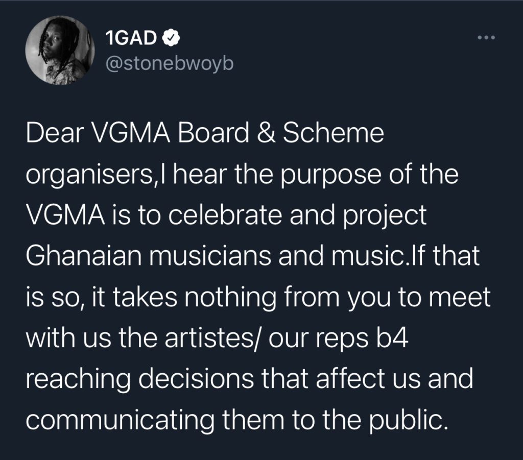 STONEBWOY FINALLY REACTS TO VGMA LIFTING BAN ON HIM AND SHATTA WALE 3 Stonebwoy has finally reacted after the ban placed on him and Shatta Wale by the board of the Vodafone Ghana Music Award (VGMA) was lifted.