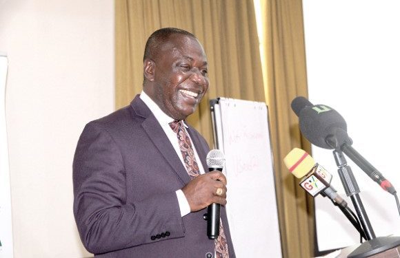 Certified Seed Usage increases under PFJ 1 Mr Seth Osei Akoto, Director of Crop Service at MoFA giving the keynote address on behalf of the Minister- Designate