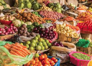 Foodstuffs on display