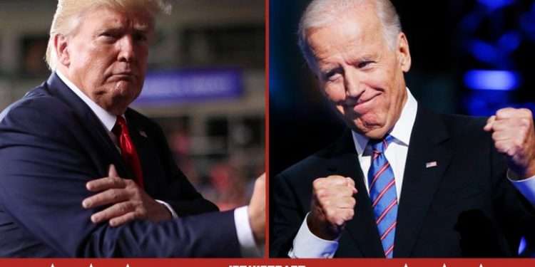 , Donald Trump says he would like to beat up the nation's current leader, Joe Biden in a boxing match. During a promotional event for a boxing match between two other boxers