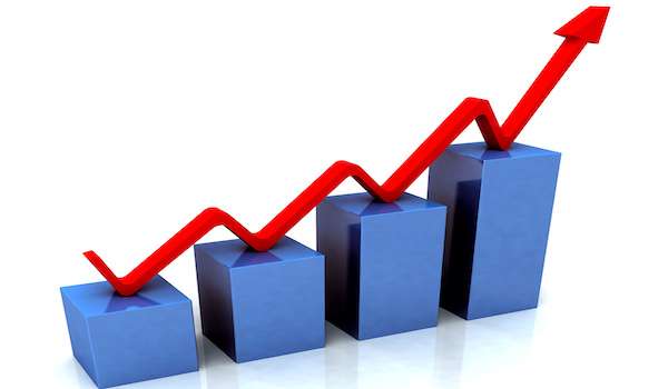 Benchmark advances to 2,968.01 points Amidst Up-swinging Market Capitalization 1 Blue Bar Chart Showing Budget Versus Actual Sales