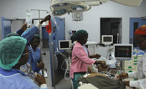 All Stakeholders Are Happy- GACRA 1 Anaesthetists attending to a patient