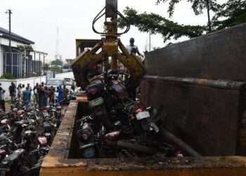 Nigeria Crushes 2,000 Motorcycle Taxis In Lagos