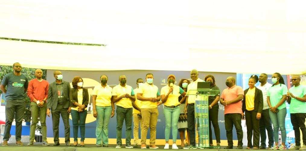 CEO MMLEli Hini together with CFO MTN Antointte Kwofie Mid Staff of MTN MML and MoMo stakeholders launch MoMo Month 2022 1