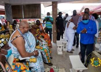 President Akufo-Addo has commissioned the North Tongu district court in the Volta Region.