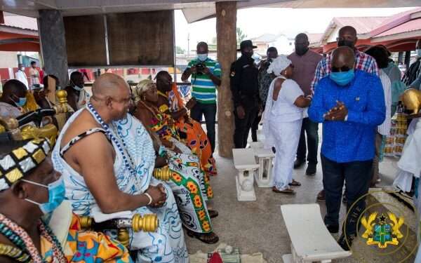 President Akufo-Addo has commissioned the North Tongu district court in the Volta Region.