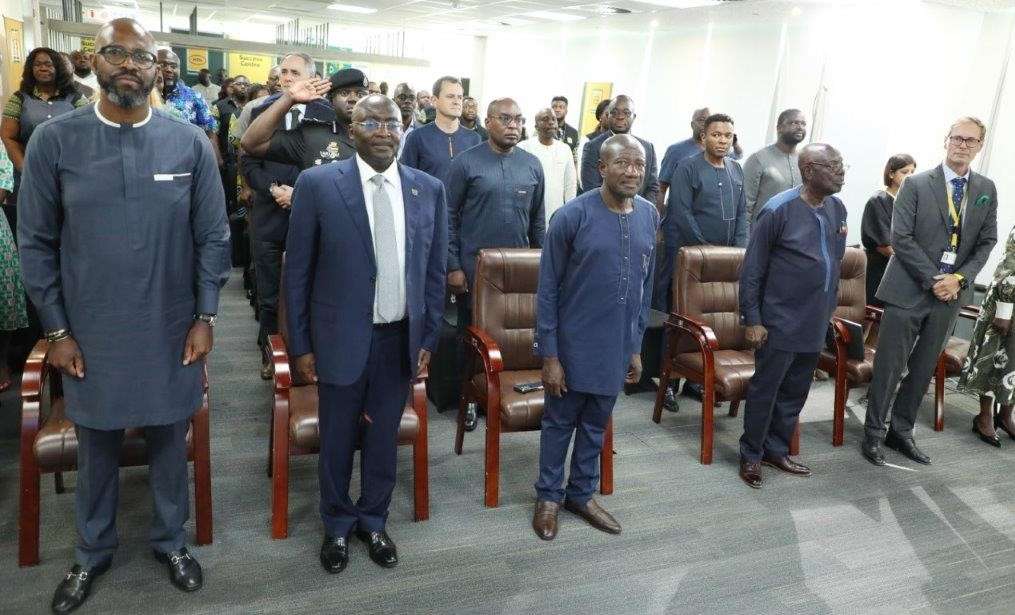 A Cross section of Dignitaries and participants at the Ribbon Cutting Ceremony for MTN GlobalConnect office in Ghana