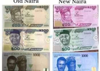 Old and new naira notes