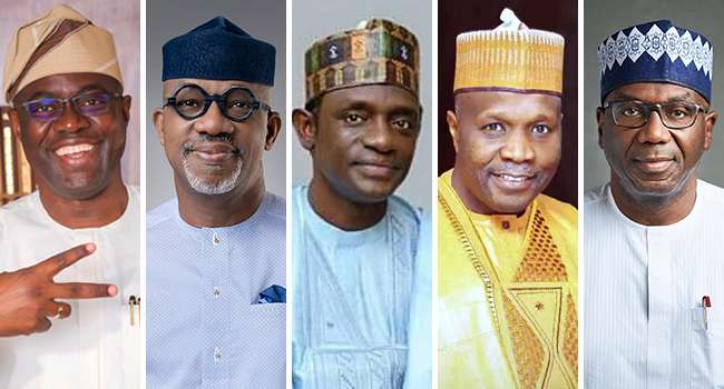 Five of the re-elected Governors