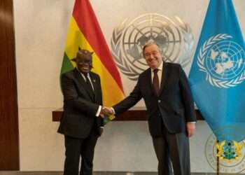 President Akufo-Addo (left) and Secretary General of the UN, Antonio Guterres