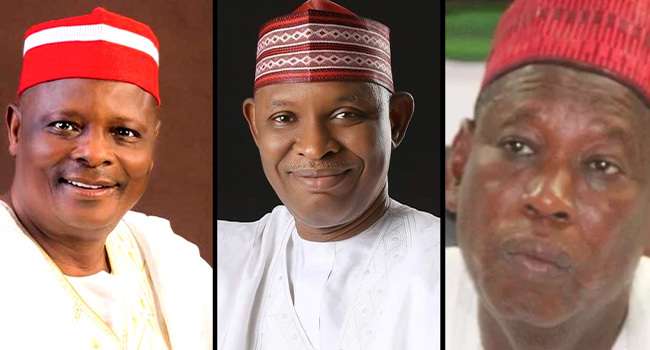 COMBO of Rabiu Kwankwaso Yusuf Kabir and Abdullahi Ganduje