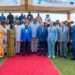 President Nana Addo Dankwa Akufo-Addo middle with other dignitaries at the sod cutting ceremony
