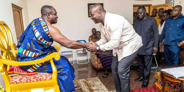 Minister for lands and natural resources, Samuel Jinapor (Right).