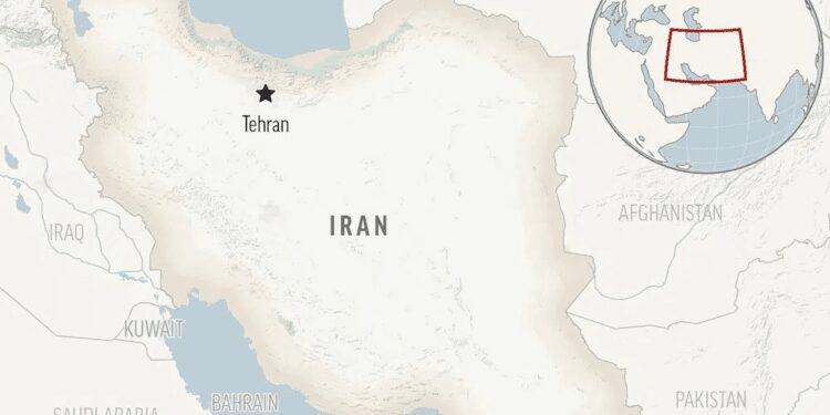 This is a locator map for Iran with its capital, Tehran.