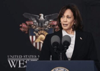 Vice President Kamala Harris speaks during the graduation ceremony of the U.S. Military Academy class of 2023 at Michie Stadium on Saturday, May 27, 2023, in West Point, N.Y.