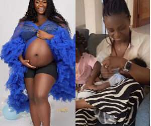 Tracey Boakye captured beside her mother