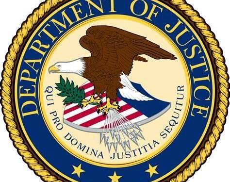 U.S Department of Justice logo.