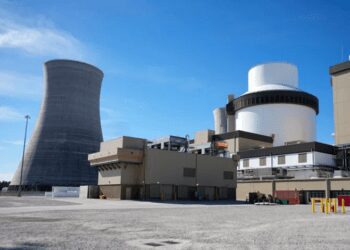 Unit 3’s reactor and cooling tower stand at Georgia Power Co.'s Plant Vogtle nuclear power plant on Jan. 20, 2023, in Waynesboro, Ga.