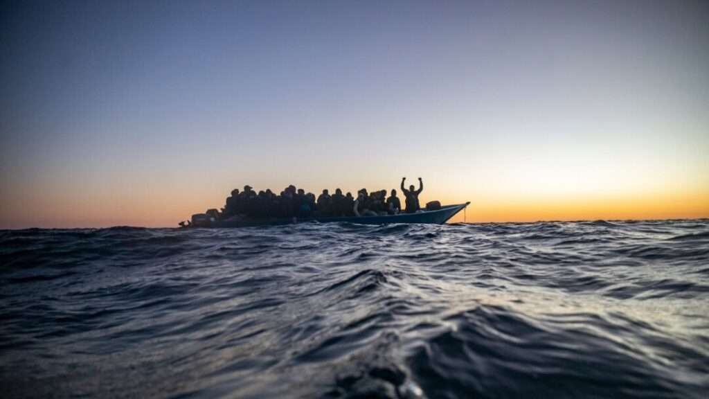 Migrants aboard on Sea