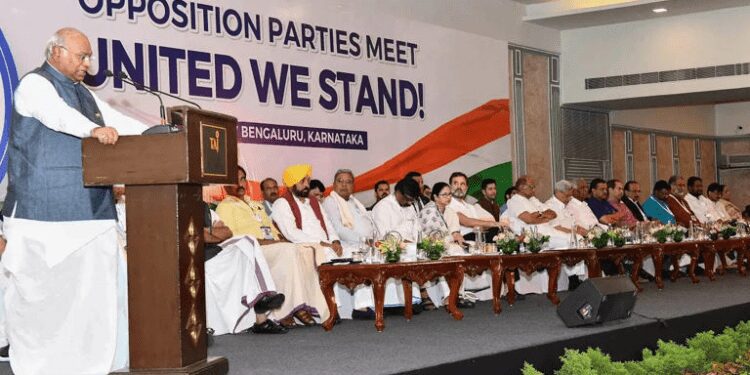 Indian opposition parties meet in Bengaluru.
