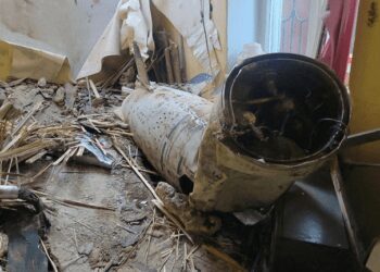 Ukraine's military said this cruise missile fragment was fired by Russia at Odesa.