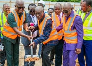 Ghana Gas hospital sod-cutting.