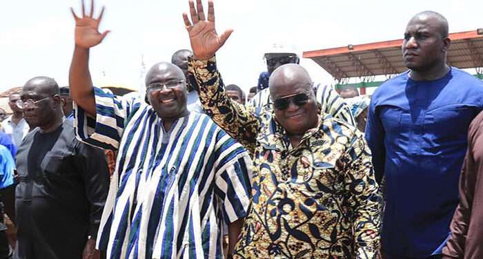 President Akufo-Addo (right) and Vice President, Dr Mahamudu Bawumia (left)