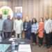 Deputy Minister for Lands and Natural Resources, responsible for Lands and Forestry, Benito Owusu-Bio and World Bank delegates.