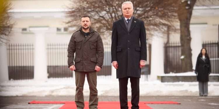 Ukrainian President, Volodymyr Zelenskyy and Lithuania’s President, Gitanas Nauseda.