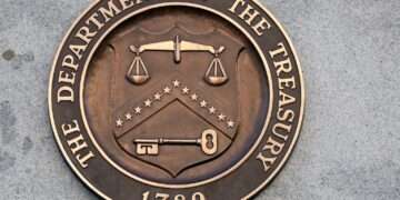 U.S Treasury Department symbol.
