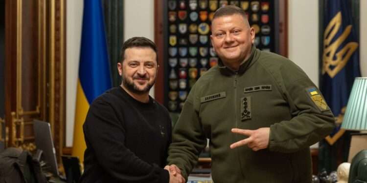 Zelenskyy Fires Commander-in-Chief Of Ukraine’s Armed Forces 1 President Volodymyr Zelenskyy and Valerii Zaluzhnyi.