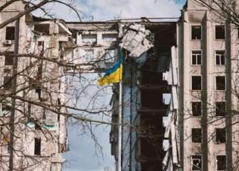 Ruins in Ukraine.