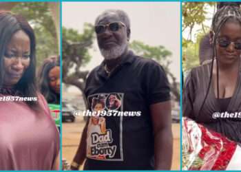 The late Ebony Reigns family, Beatrice Oppong Martin, Nana Opoku Kwarteng and Happy Opoku Kwarteng