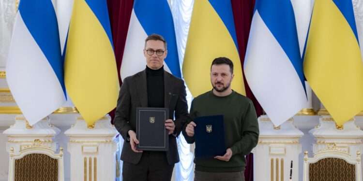 President of Ukraine, Volodymyr Zelenskyy and President of Finland, Alexander Stubb.