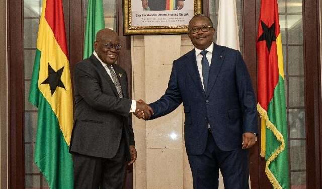 President Akufo-Addo with President, Umaro Mokhata