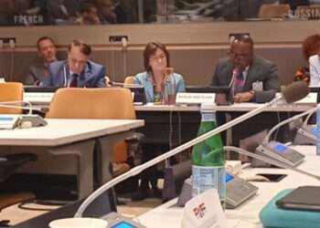 Maj. Gen Richard Addo Gyane, Commandant, KAIPTC, delivering his address at the high level meeting