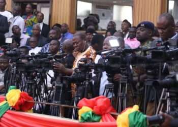 Some journalists in Ghana  covering public event
