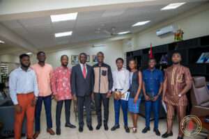 Dr Yaw Osei Adutwum, Minister of Education, in a picture with the leadership of NUGS AND TTAG
